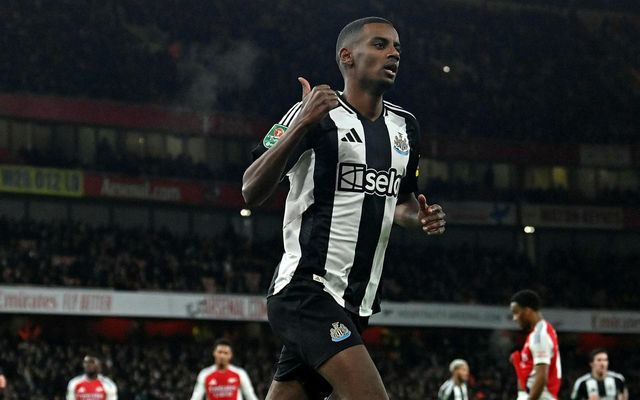 Alexander Isak fagnar marki í leik með Newcastle United á dögunum.