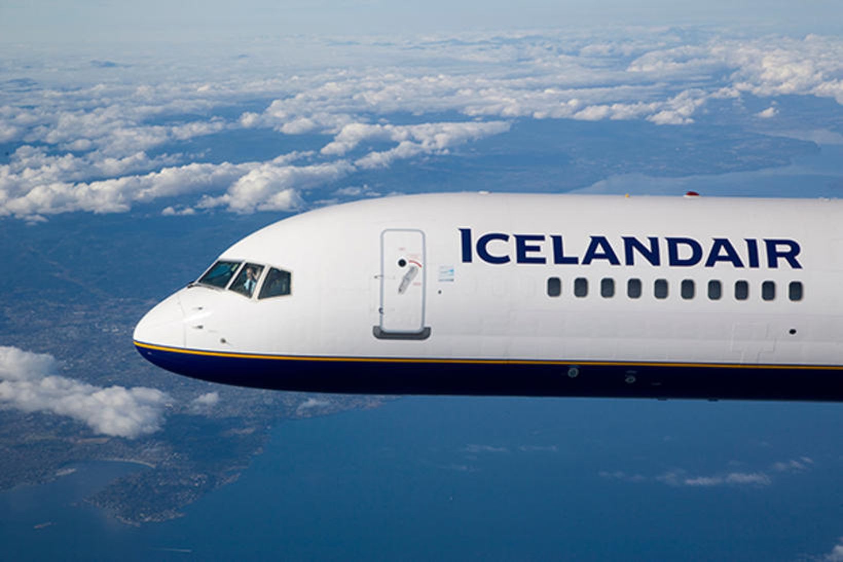 Farþegavél Icelandair í háloftunum.