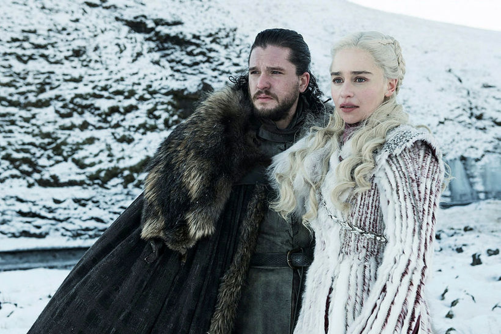Jon Snow og Daenerys Targaryen í Game of Thrones.
