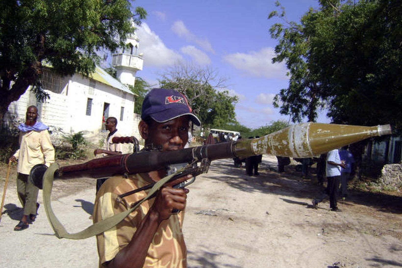 Götumynd frá Mogadishu, höfuðborg Sómalíu, í dag.