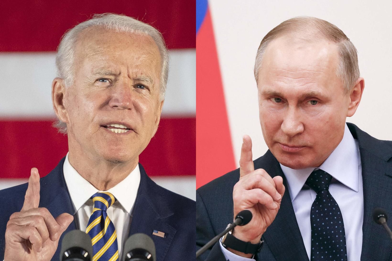 Joe Biden Bandaríkjaforseti og Vladimir Putin Rússlandsforseti ræddu um netárásir …