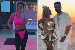 Hafdís Jónsdóttir passar ennþá í gömlu leikfimisfötin og Heiðdís Rós Reynisdóttir naut sín í botn.