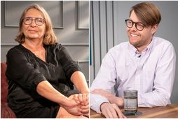 Björg Eva og Snæbjörn fagna niðurstöðu Hæstaréttar.