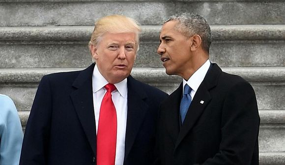 Obama–hjónin senda Trump batakveðjur 