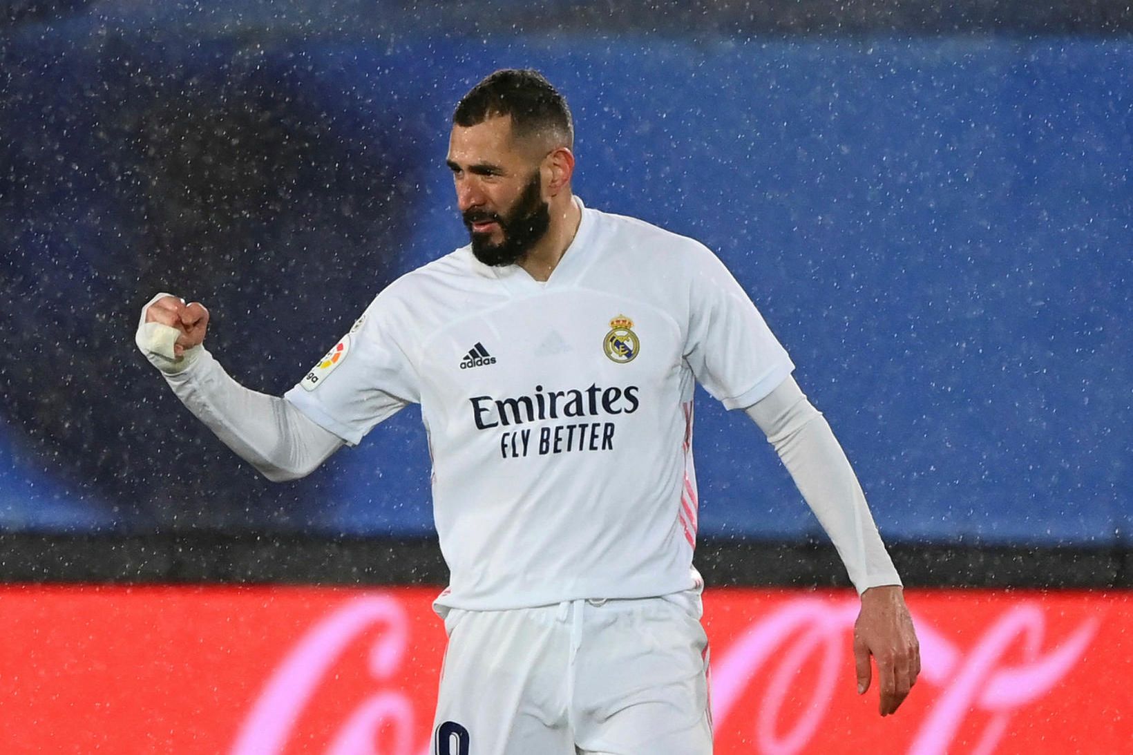 Karim Benzema skoraði fyrir Real Madríd í dag.