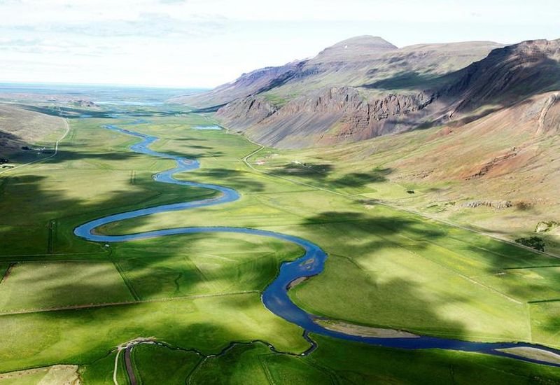 The Lake Valley, or Vatnsdalur in North Iceland is a lush green area perfect for dew-bathing.