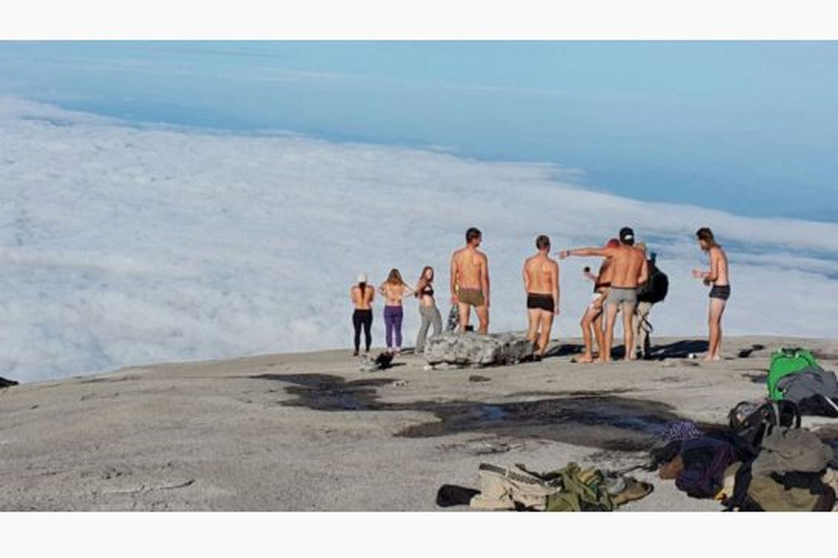 Naktir á toppi fjallsins Mount Kinabalu