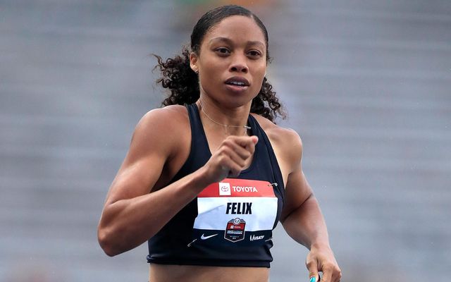 Spretthlauparinn Allyson Felix er nífaldur ólympíumethafi.