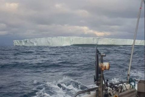 An enormous iceberg was seen from a trawler last night.