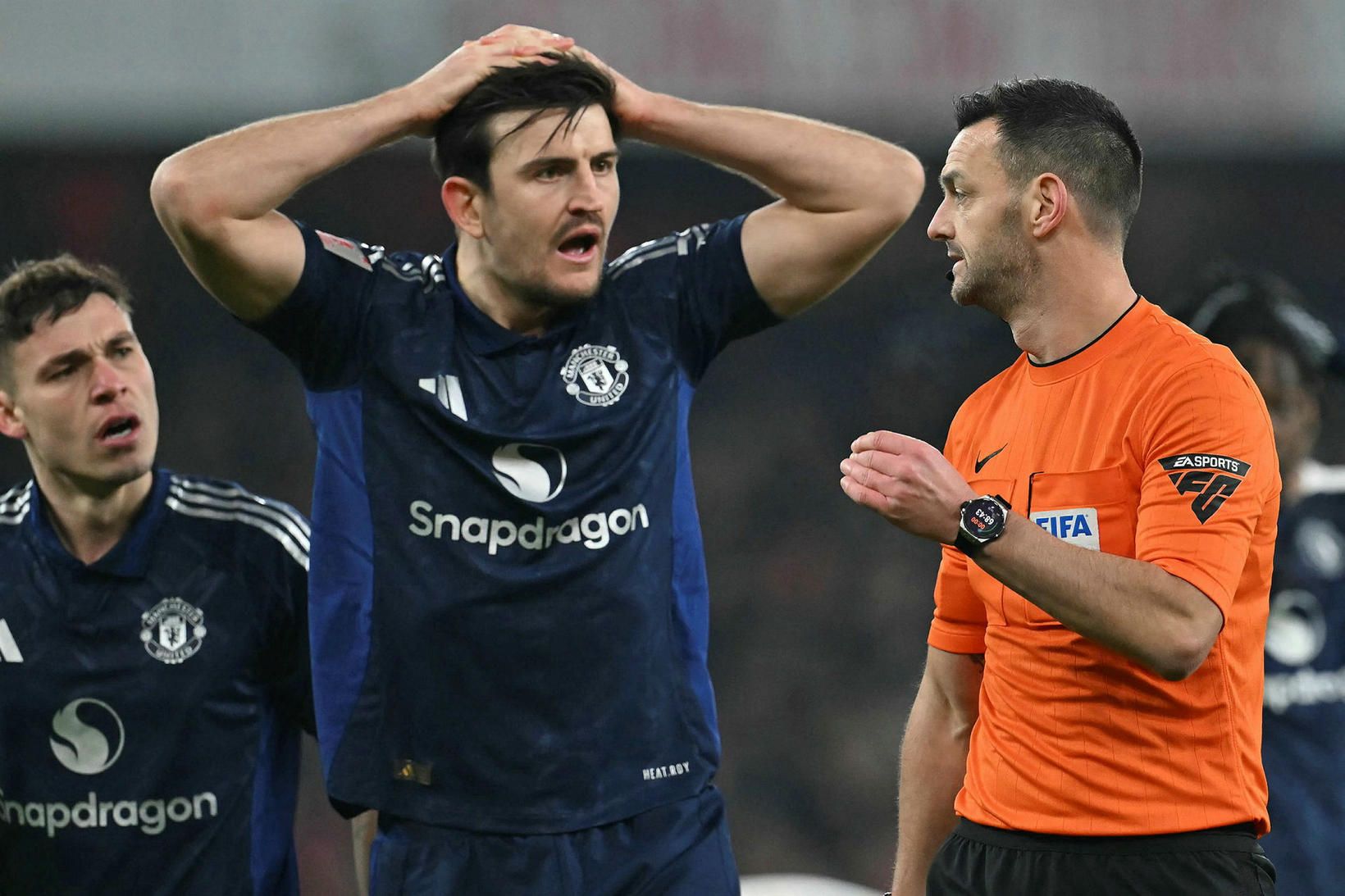 Harry Maguire var afar hissa á að fá dæmt á …