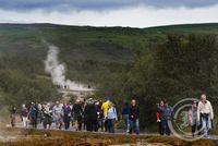 Geysir í Haukadal - Massatúrismi - Ferðamenn