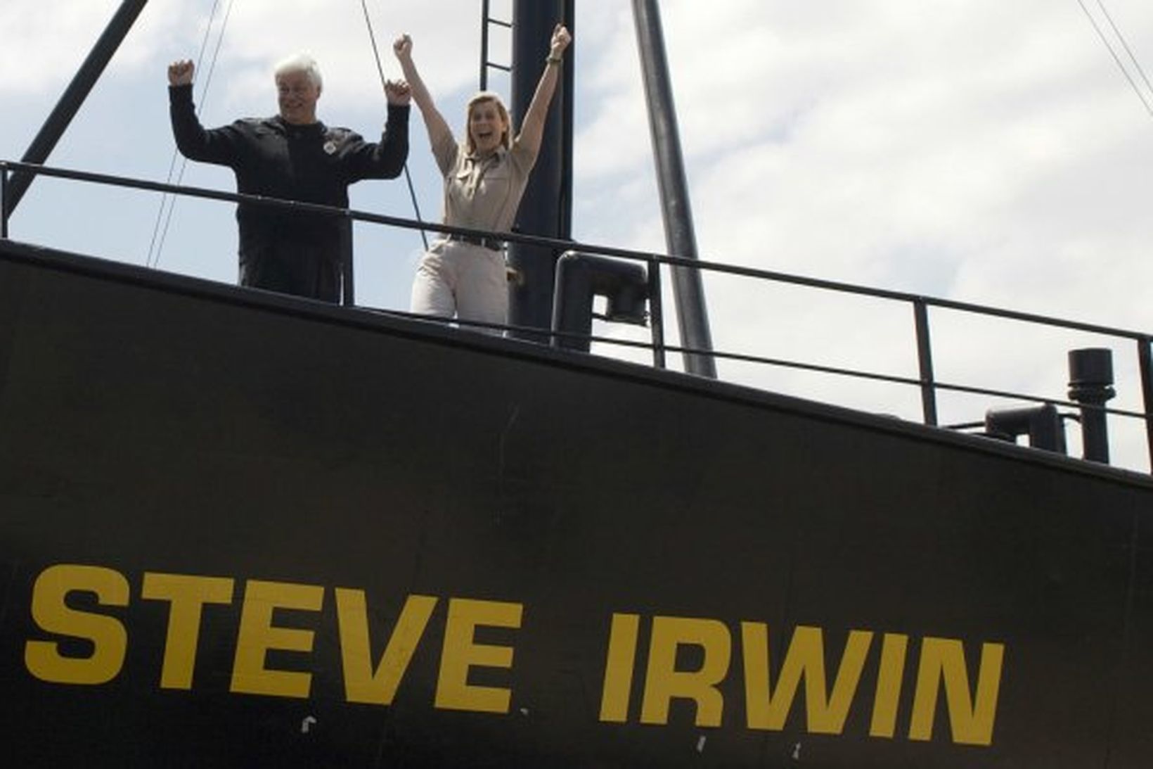 Paul Watson um borð í skipinu Steve Irwin