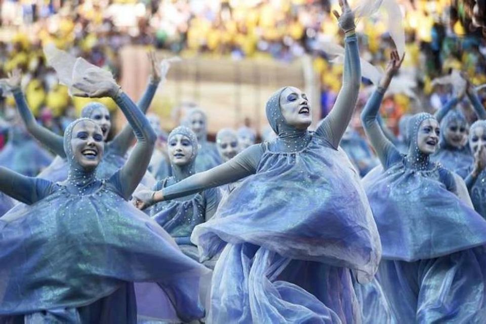 Opnunarhátíð HM 2014 í Sao Paulo í Brasilíu.