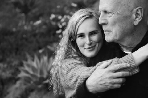 Rumer Willis ásamt föður sínum.