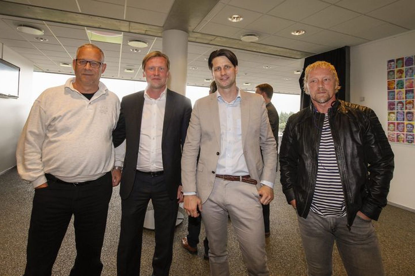 Lars Lagerbäck, Geir Þorsteinsson, Jón Fjörnir Thoroddsen og Arnór Guðjohnsen.