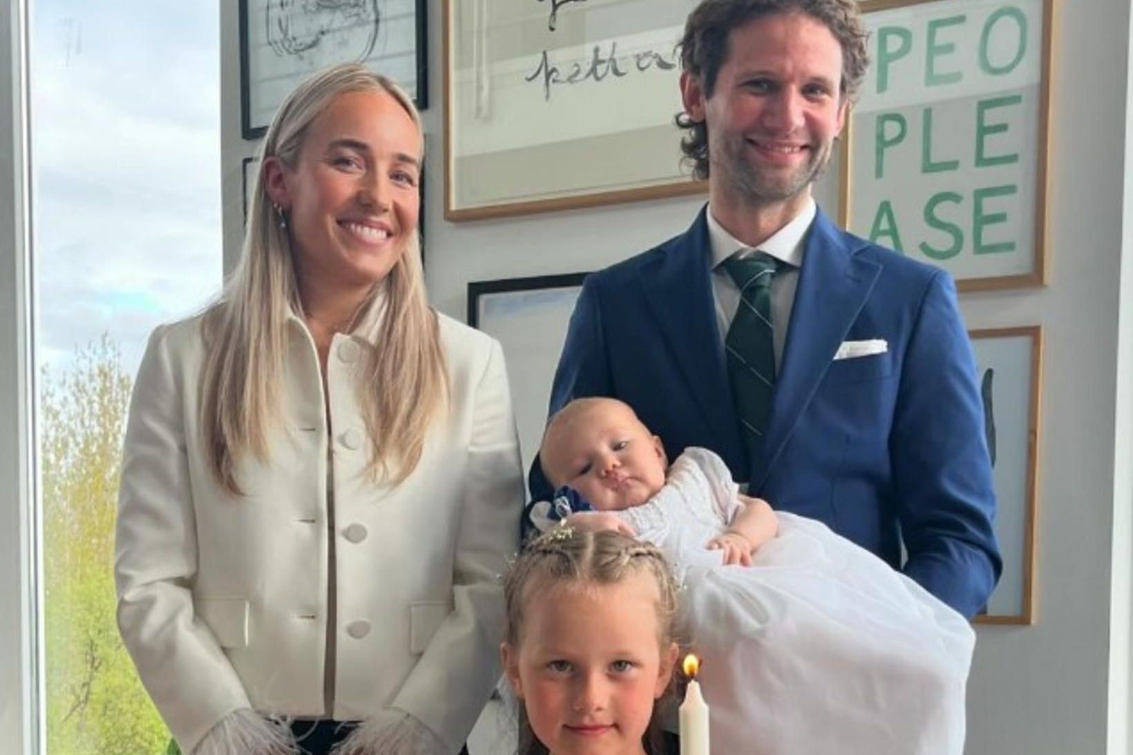 Elísa Viðarsdóttir og Rasmus Christiansen eiga tvö börn saman.