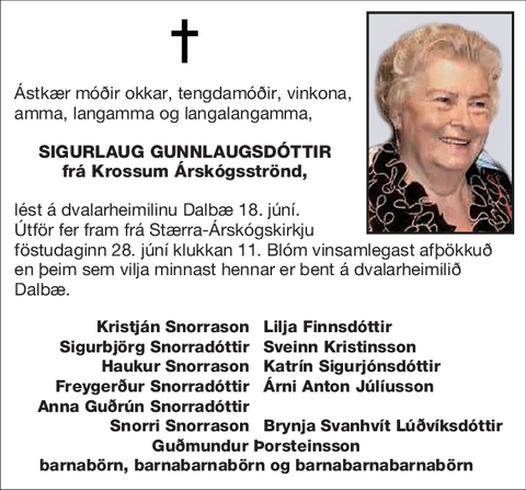 Sigurlaug Gunnlaugsdóttir