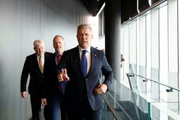 Ráðherrarnir Guðmundur Ingi Guðbrandsson, Bjarni Benediktsson og Sigurður Ingi Jóhannsson.