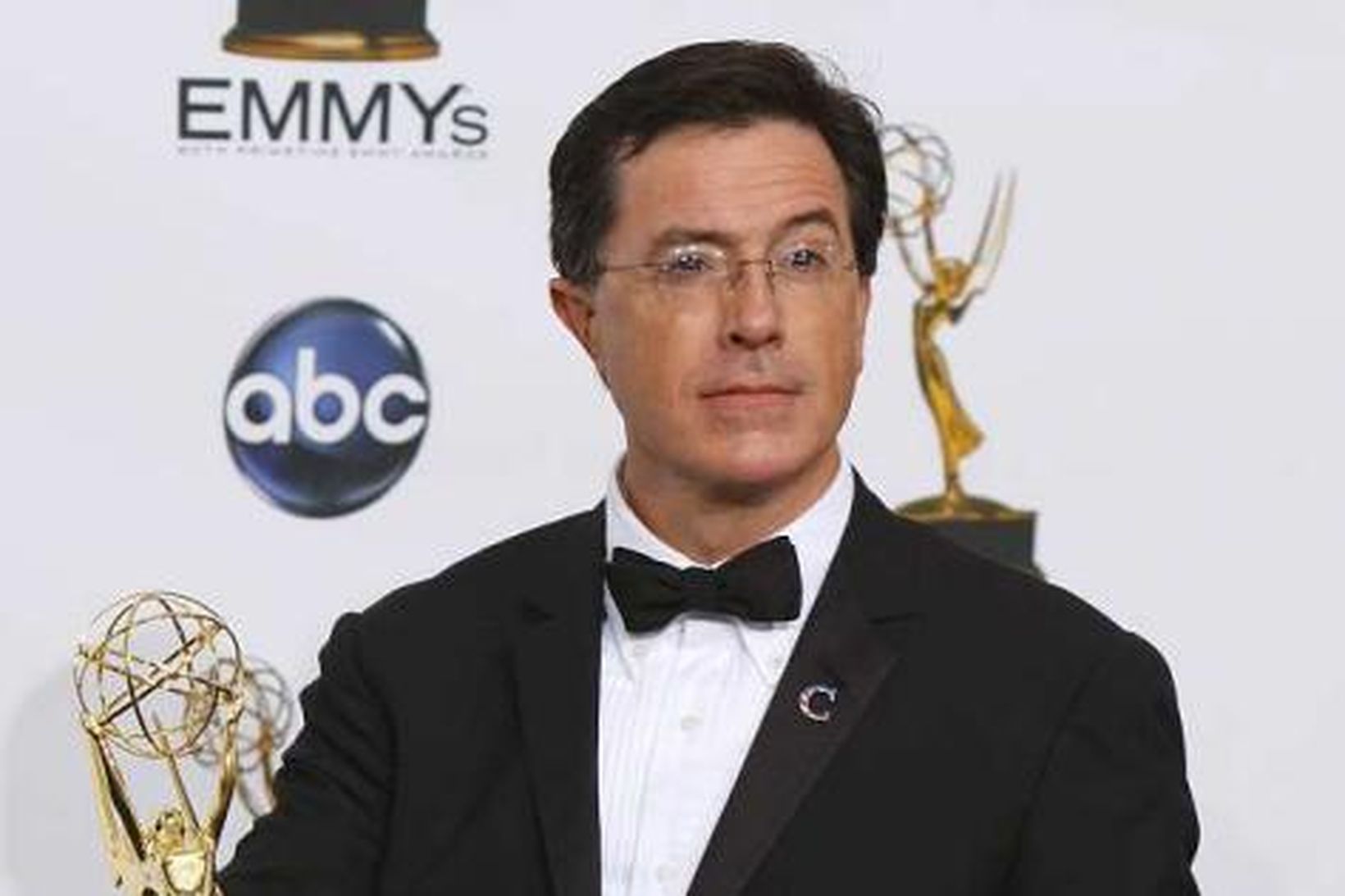 Stephen Colbert hlaut Emmy-verðlaun í september fyrir gamanþáttinn The Colbert …