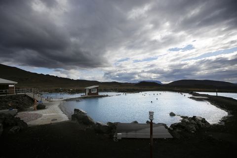 The beautiful nature baths at Lake Mývatn in north Iceland.