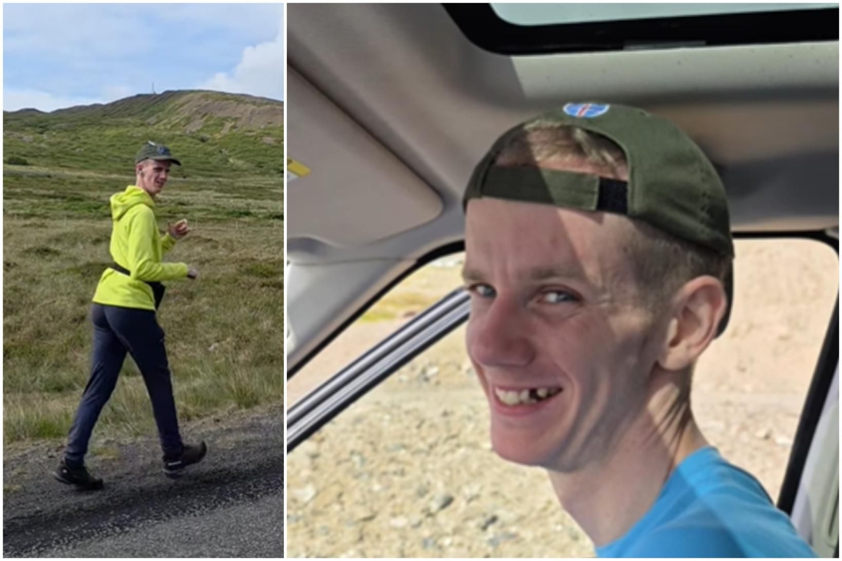 Kristján Atli er á fjórða degi Vestfjarðargöngu sinnar.