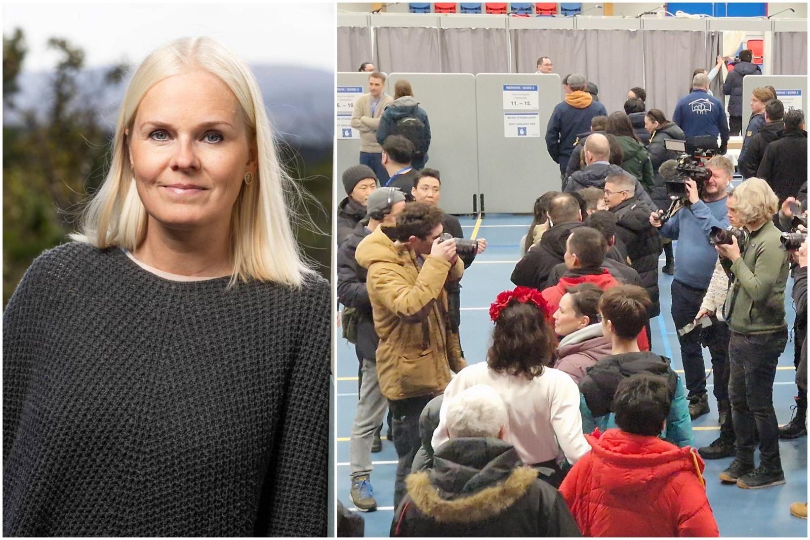 Vilborg segir mjög góða mætingu hafa verið á kjörstaði í …