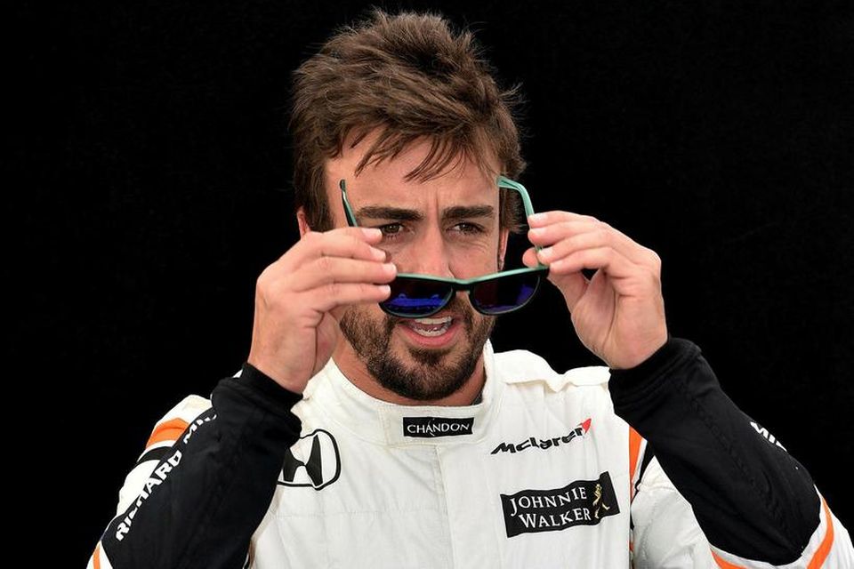 Fernando Alonso í Melbourne í morgun.