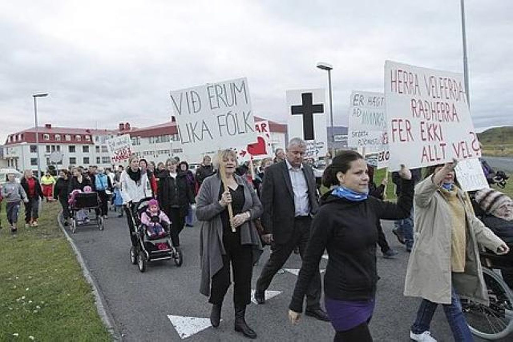 Íbúar á Blönduósi mótmæltu í haust fyrirhuguðum niðurskurði á fjárveitingum …