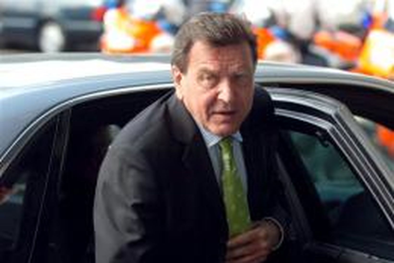 Gerhard Schröder, kanslari Þýskalands, í Lúxemborg í dag.