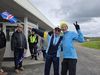 Kristján Atli received a warm welcome at his destination from Reynir Pétur Steinunnarson.