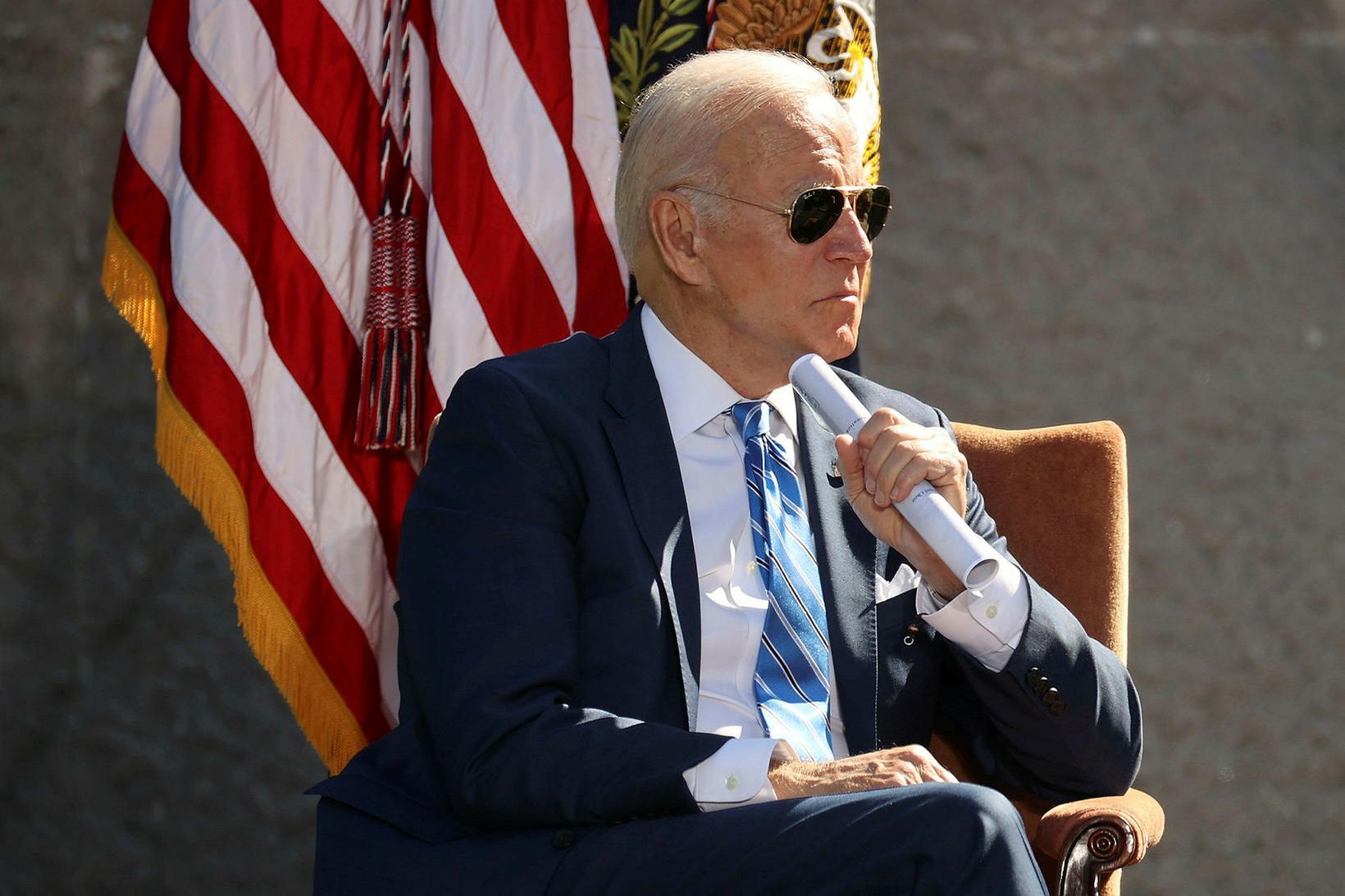 Joe Biden á 10 ára afmæli Martin Luther King-minnisvarðans.