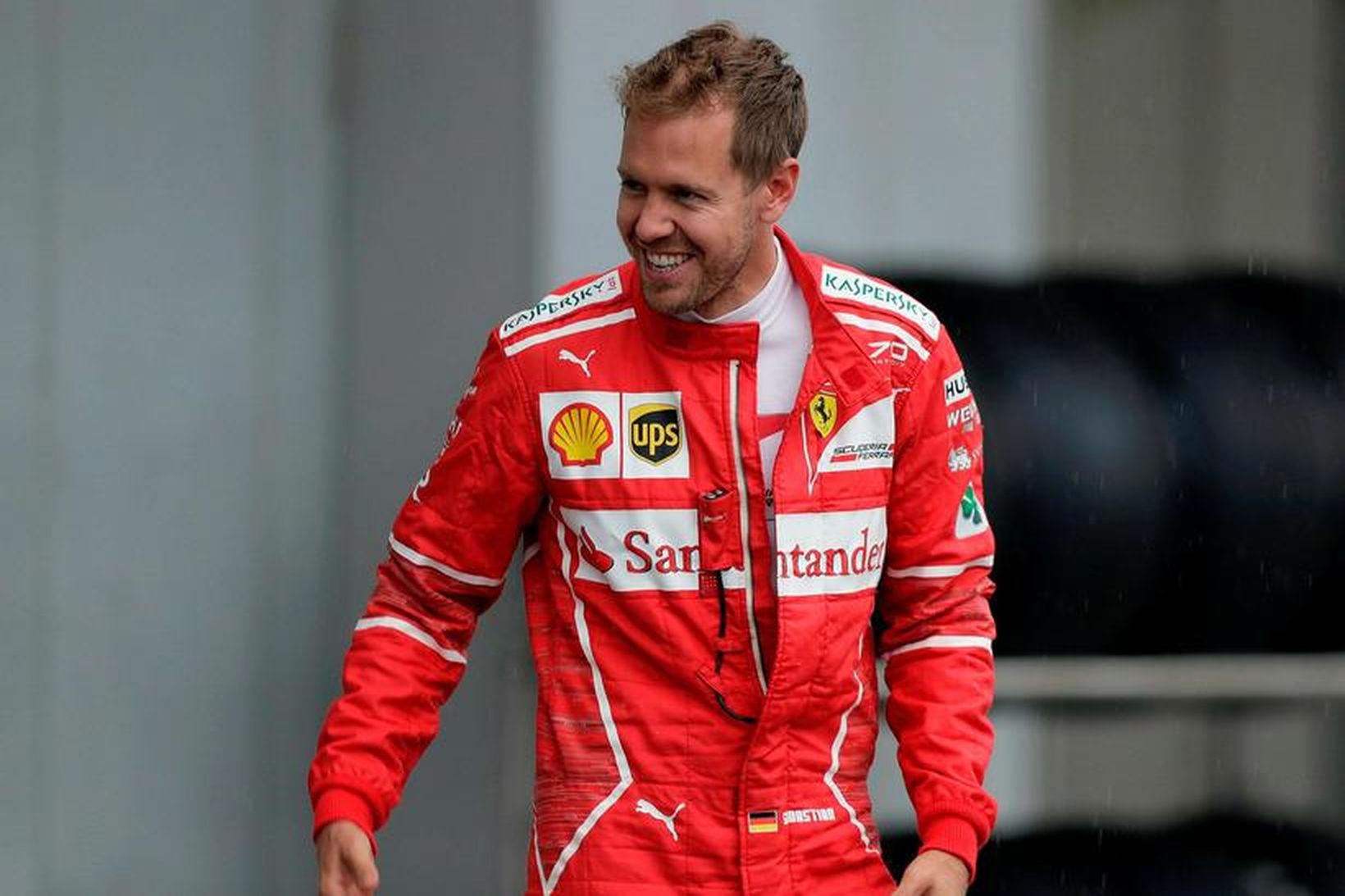 Sebastian Vettel í Suzuka í morgun.