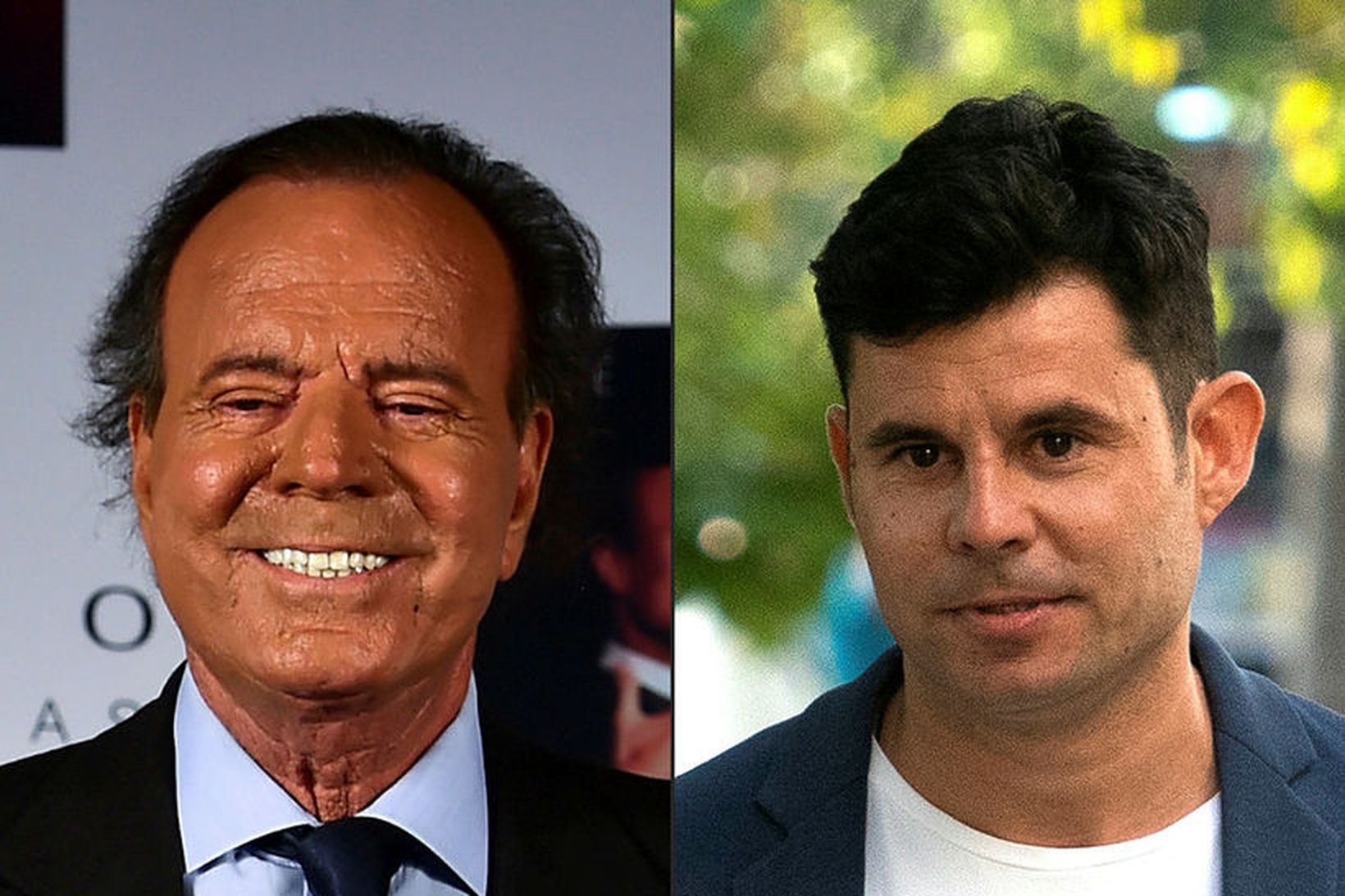 Julio Iglesias og sonurinn Sanchez Santos.