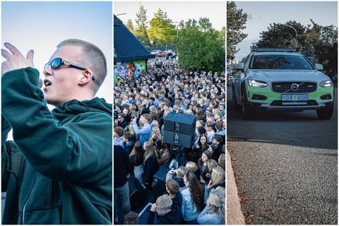Birnir steig á svið í bakgarði veitingastaðarins Mossley þar sem mikill fjöldi gesta streymdi á …