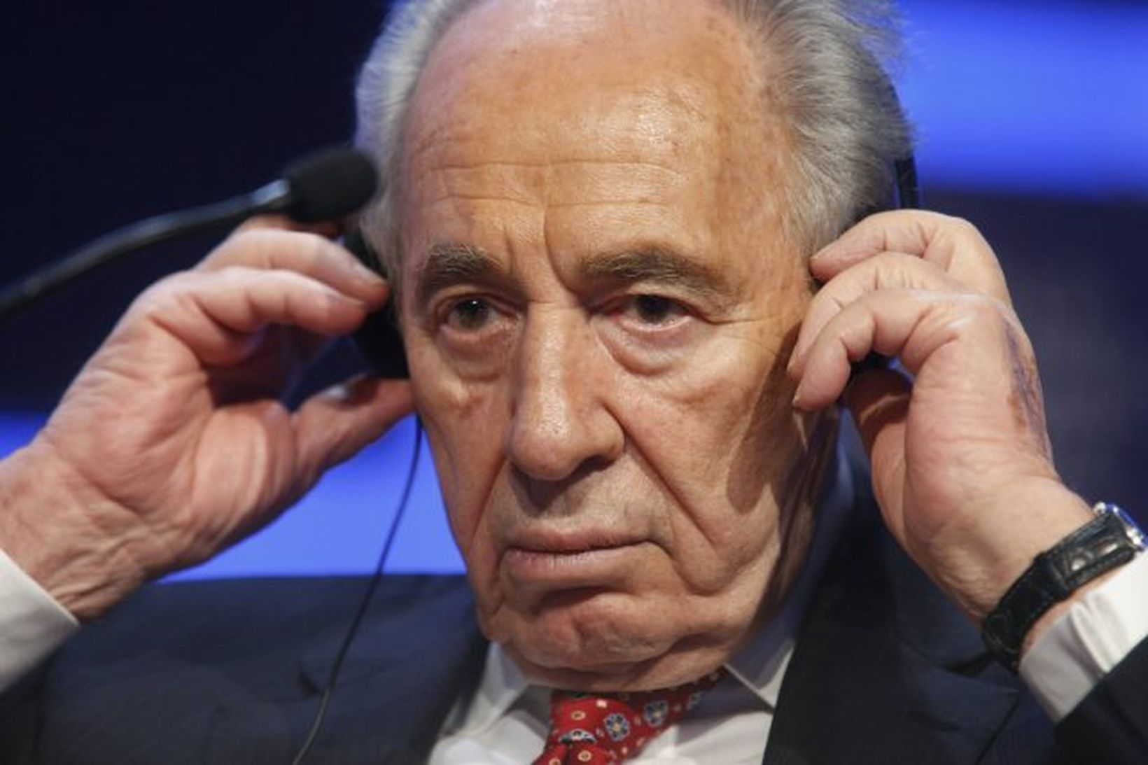 Shimon Peres forseti Ísraels.