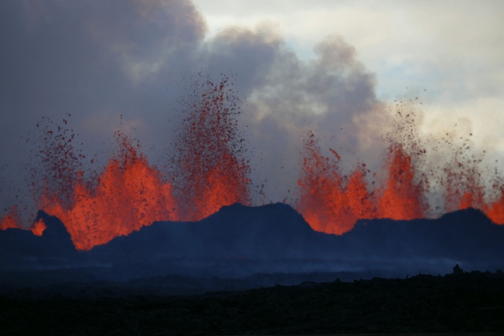 The lava eruption on Holuhraun continues