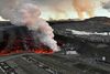 Part of the parking lot covered by lava: Impossible to assess damage