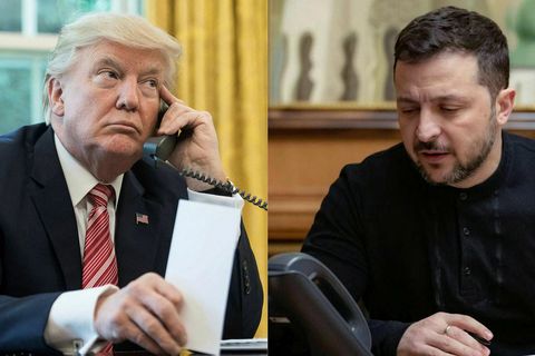 Trump og Selenskí töluðu saman í símann í dag.