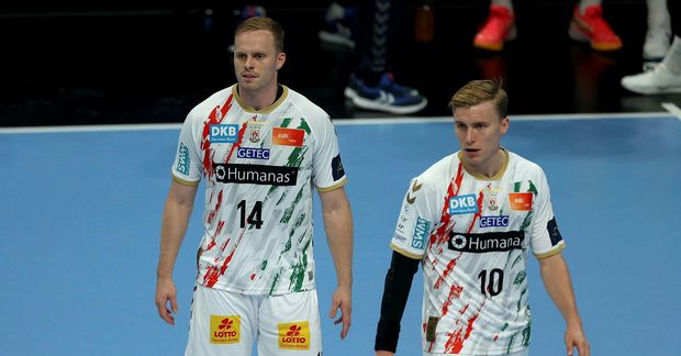 Ómar Ingi Magnússon og Gísli Þorgeir Kristjánsson spiluðu vel í dag.