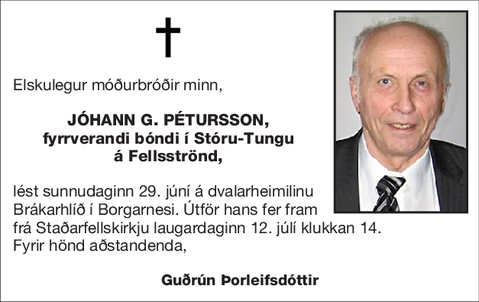 Jóhann G. Pétursson,