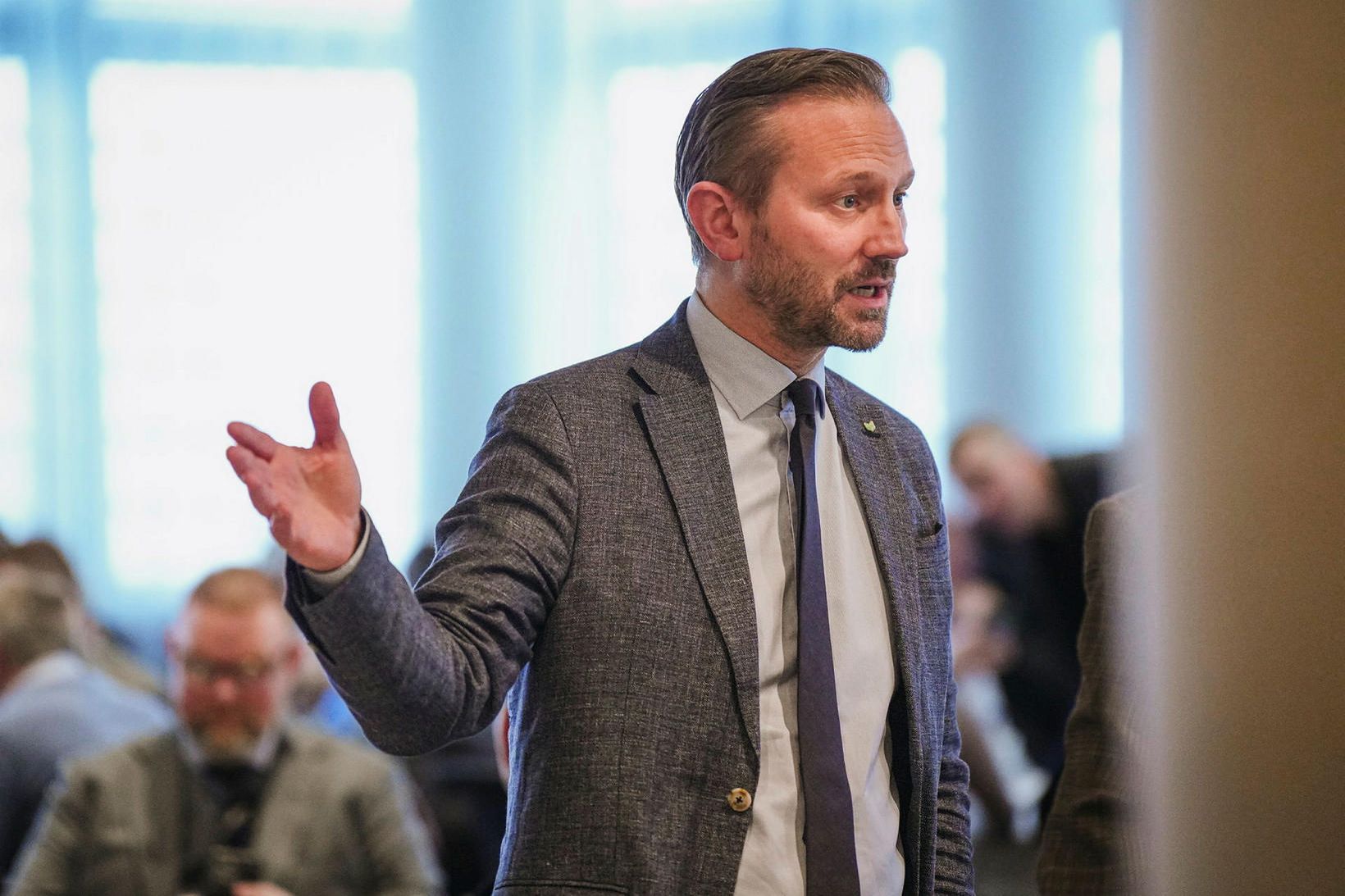 Einar Þorsteinsson á haustfundinum á Nordica í dag.