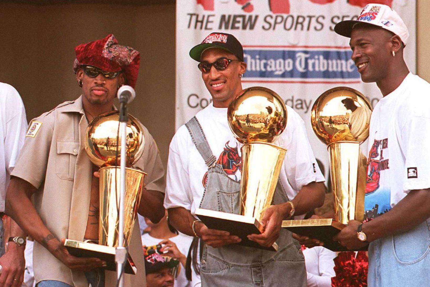 Michael Jordan vann NBA-deildina sex sinnum með Scottie Pippen og …