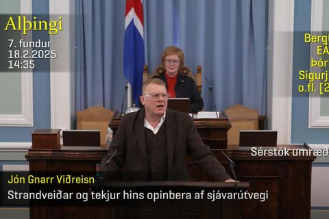 Jón Gnarr tók til máls um strandveiðar í dag en viðurkenndi að hann hefði líklega …