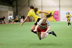 Elizabeth Bueckers, í gulu treyjunni, skoraði þrjú mörk fyrir ÍA.