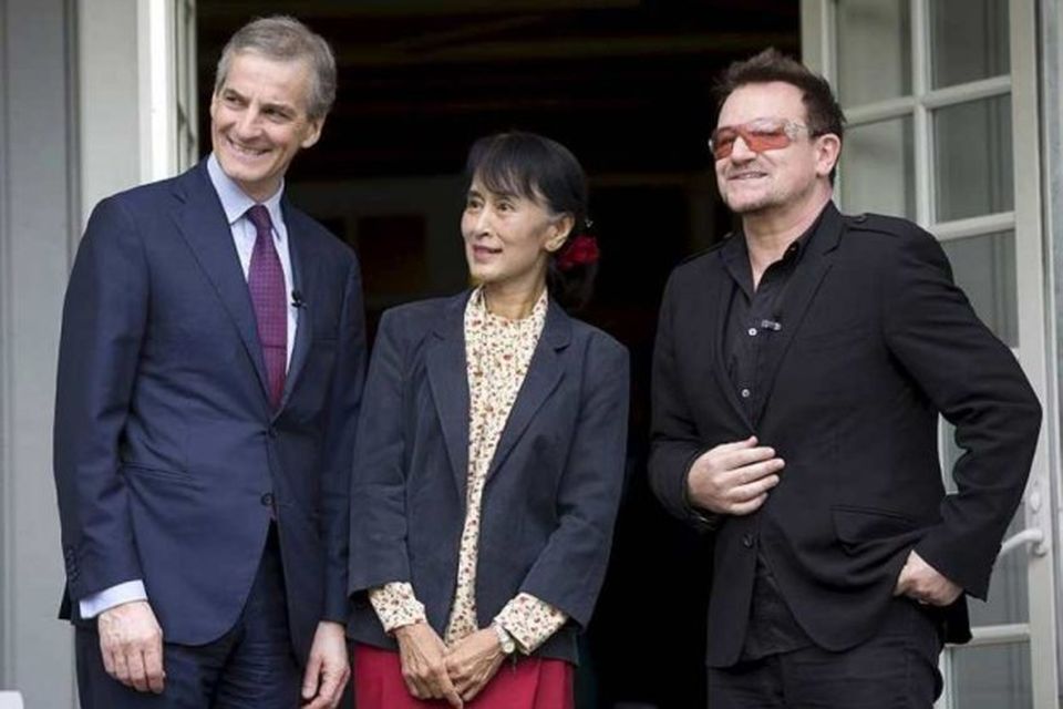 Jonas Gahr Støre, Suu Kyi og Bono