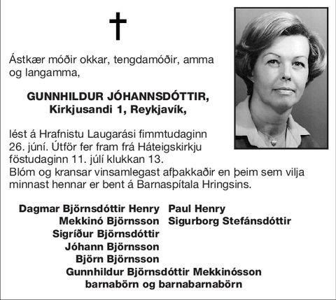 Gunnhildur Jóhannsdóttir,