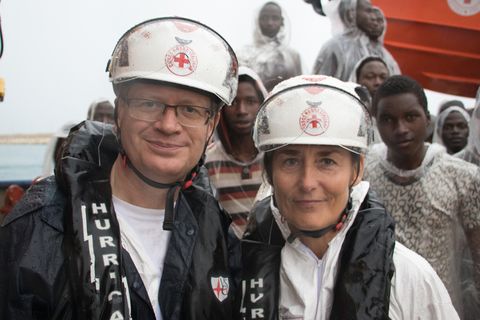 Þórir and Jóhanna were Red Cross representatives for Iceland in the Mediterranean.