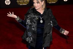 Carrie Fisher á frumsýningu Star Wars:The Force Awakens á síðasta ári.