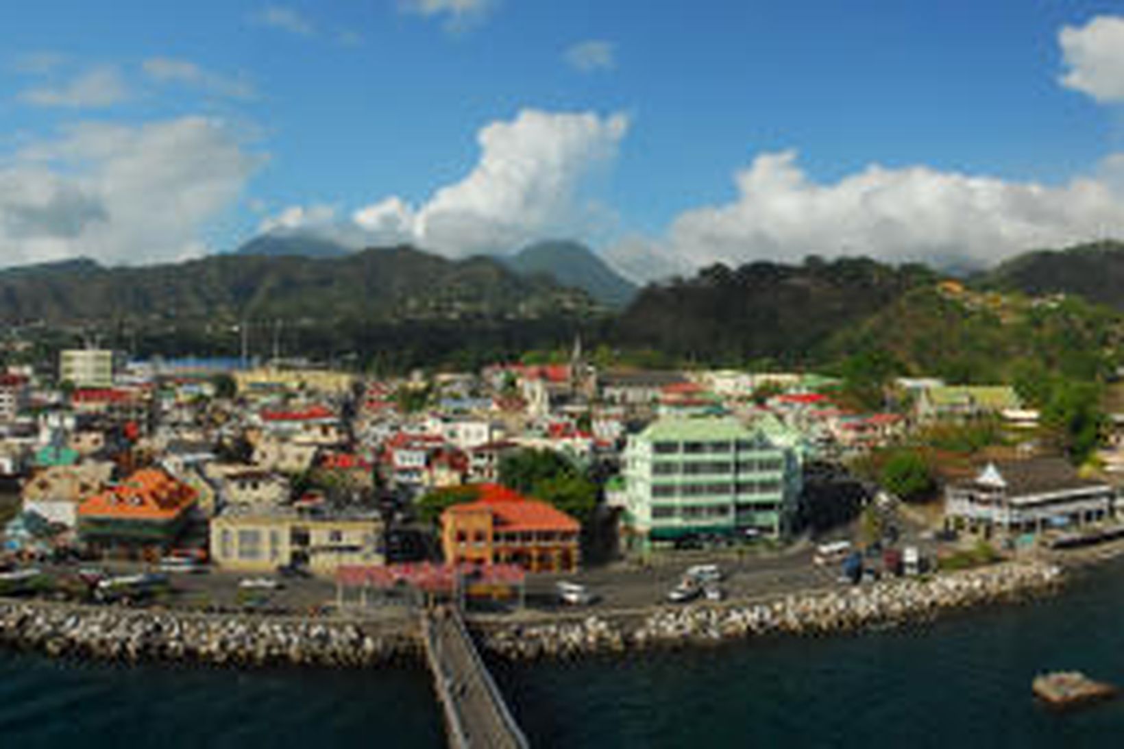 Roseau, höfuðborg Dominica.