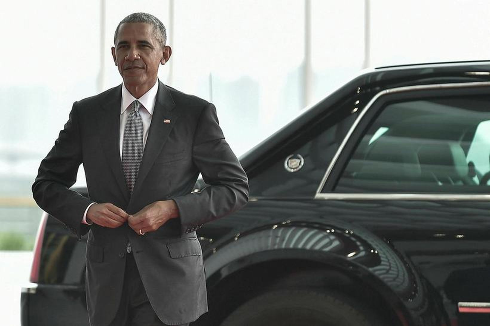 Barack Obama Bandaríkjaforseti við komuna á G20-ráðstefnuna í Hangzhou. Obama …